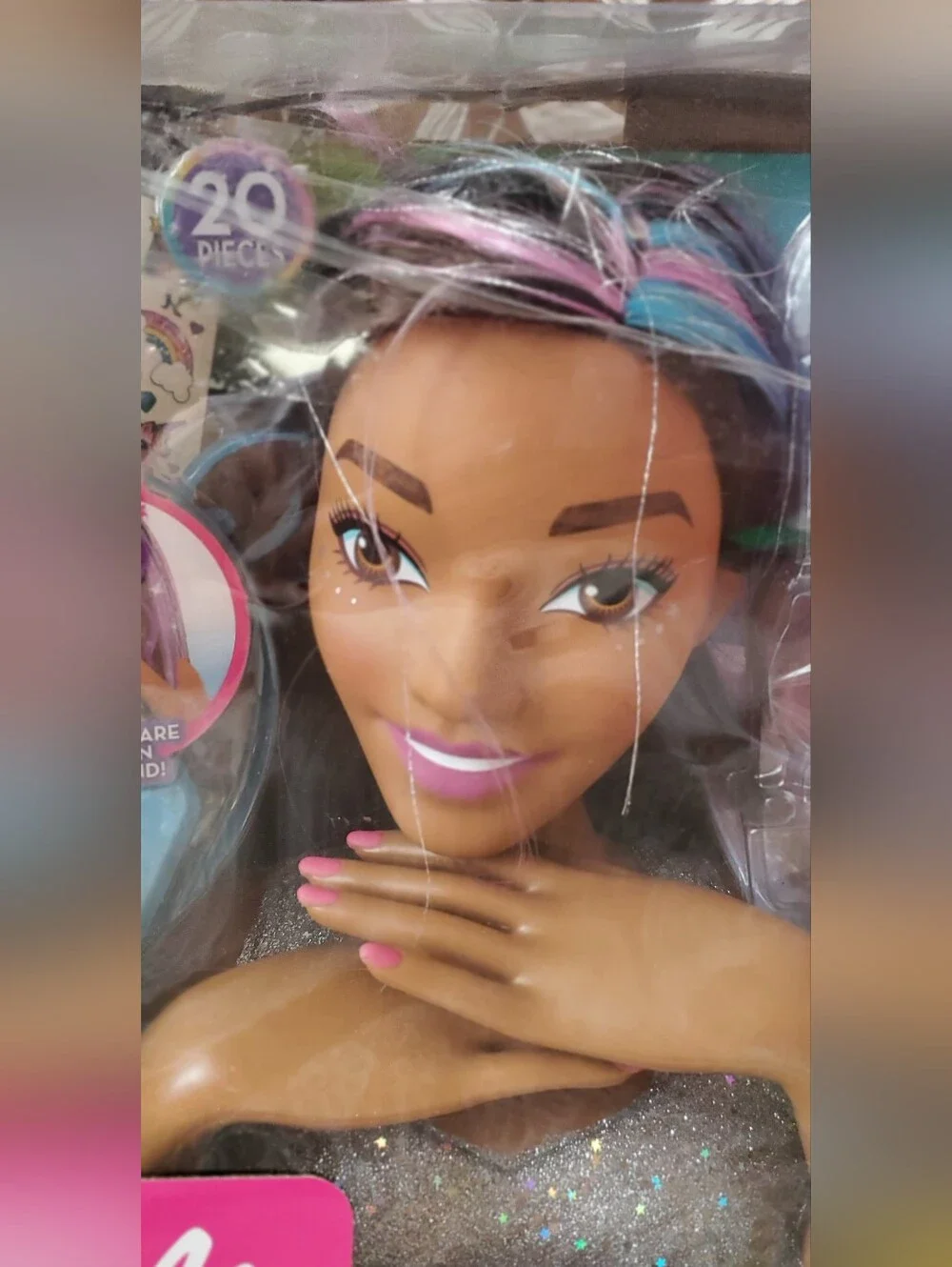 Barbie Glitter Hair Styling Deluxe Styling Head And Accessories